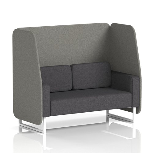 Brixworth 2 Seater Open Booth With White Legs In X2 Fabric - Number Panels And Arithmetic Sofa