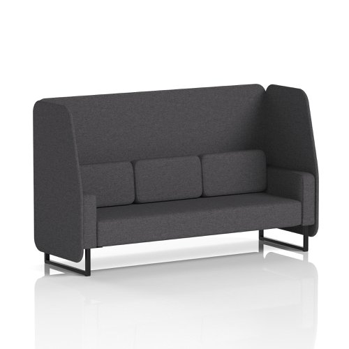 Brixworth 3 Seater Open Booth With Black Legs In X2 Fabric - Arithmetic Panels And Sofa