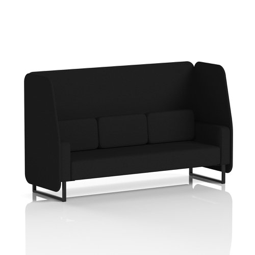 Brixworth 3 Seater Open Booth With Black Legs In X2 Fabric - Diameter Panels And Sofa