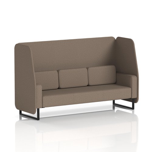 Brixworth 3 Seater Open Booth With Black Legs In X2 Fabric - Theory Panels And Sofa