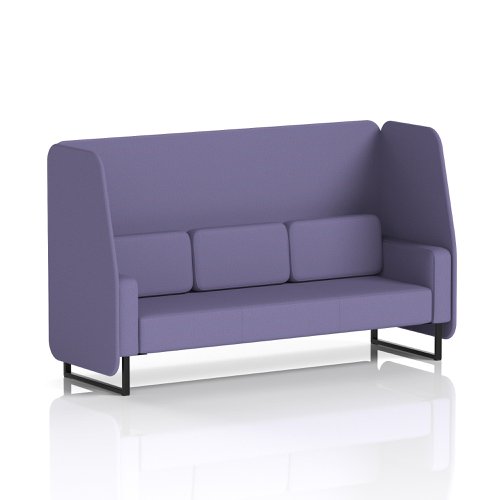 Brixworth 3 Seater Open Booth With Black Legs In Synergy Fabric - Order Panels And Sofa