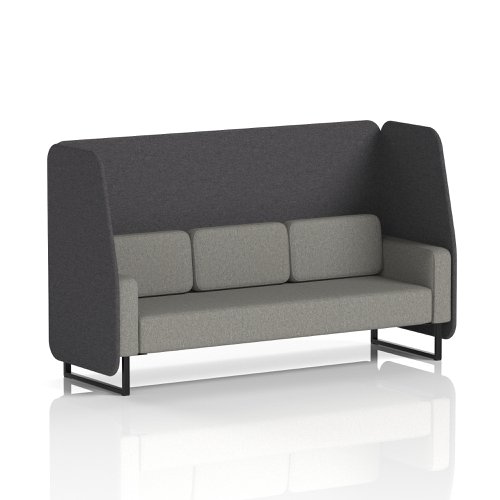 Brixworth 3 Seater Open Booth With Black Legs In X2 Fabric - Arithmetic Panels And Number Sofa