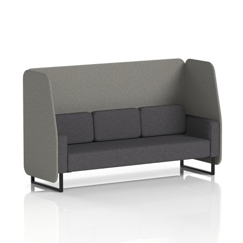 Brixworth 3 Seater Open Booth With Black Legs In X2 Fabric - Number Panels And Arithmetic Sofa