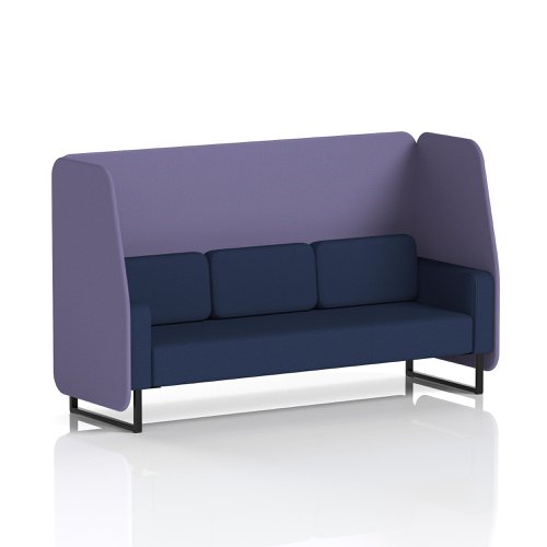 Brixworth 3 Seater Open Booth With Black Legs In Synergy Fabric - Order Panels And Alike Sofa