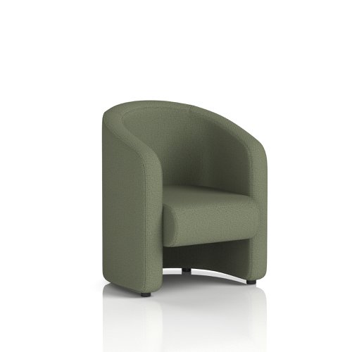 Lamport Armchair With Black feet In Main Line Flax Fabric - Monument