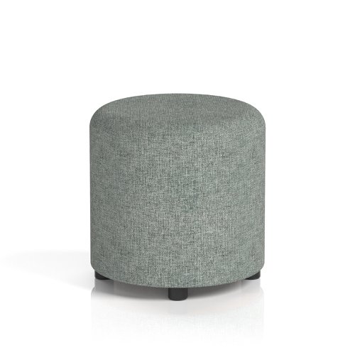 Harlestone Small Round Stool In Rivet Fabric - Prime Body And Top