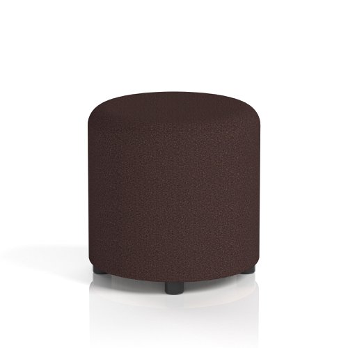 Harlestone Small Round Stool In Synergy Fabric - Wed Body And Top