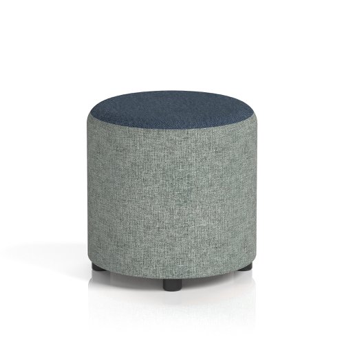 Harlestone Small Round Stool In Rivet Fabric - Prime Body Crucible Top