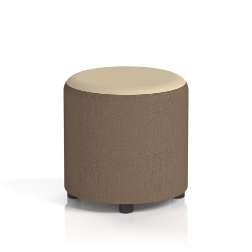 Harlestone Small Round Stool In Sumi Fabric - Osaka Body Zen Top