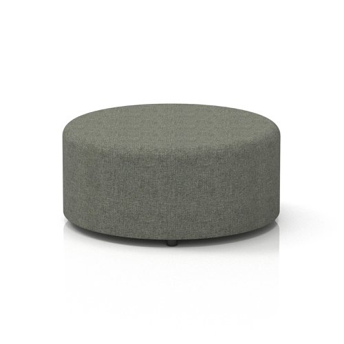 Harlestone Large Round Stool In Rivet Fabric - Vitreous Body And Top