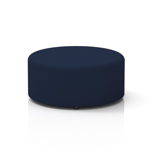 Harlestone Large Round Stool In Synergy Fabric - Alike Body And Top