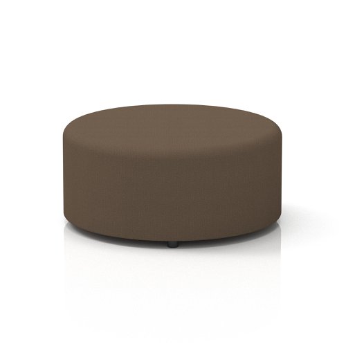 Harlestone Large Round Stool In Sumi Fabric - Osaka Body And Top