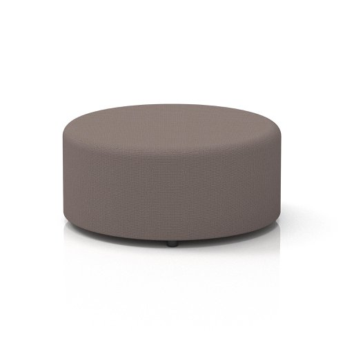 Harlestone Large Round Stool In Yoredale Fabric - Settle Body And Top