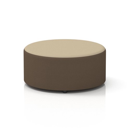 Harlestone Large Round Stool In Sumi Fabric - Osaka Body Zen Top