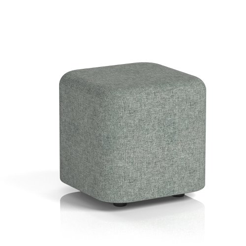 Harlestone Small Square Stool In Rivet Fabric - Prime Body And Top