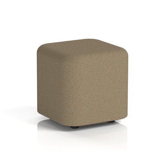 Harlestone Small Square Stool In Main Line Flax Fabric - Bank Body And Top