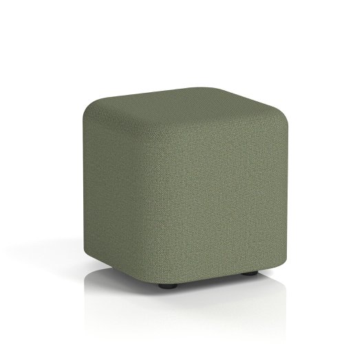 Harlestone Small Square Stool In Main Line Flax Fabric - Monument Body And Top