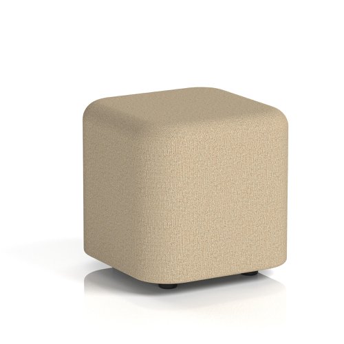 Harlestone Small Square Stool In Main Line Flax Fabric - Upminster Body And Top