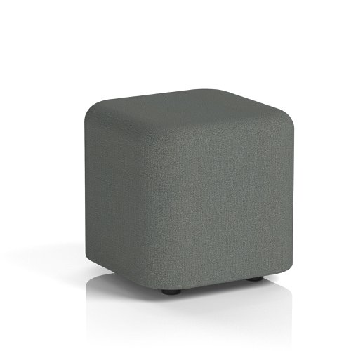 Harlestone Small Square Stool In Sumi Fabric - Kobe Body And Top