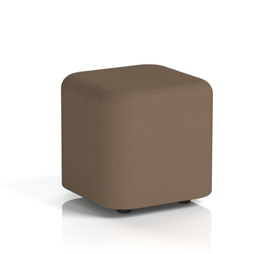 Harlestone Small Square Stool In Sumi Fabric - Osaka Body And Top