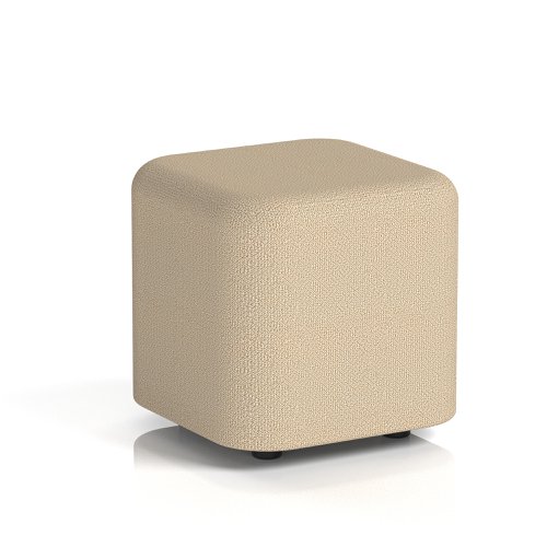 Harlestone Small Square Stool In Yoredale Fabric - Gordale Body And Top