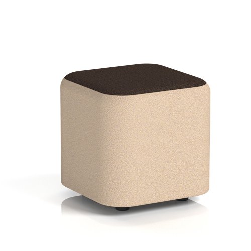 Harlestone Small Square Stool In Synergy Fabric Affix Body Wed Top