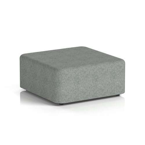 Harlestone Large Square Stool In Rivet Fabric - Prime Body And Top