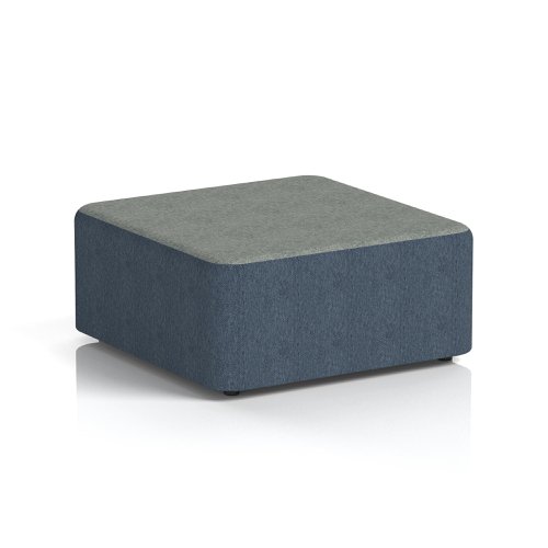 Harlestone Large Square Stool In Rivet Fabric - Crucible Body Prime Top