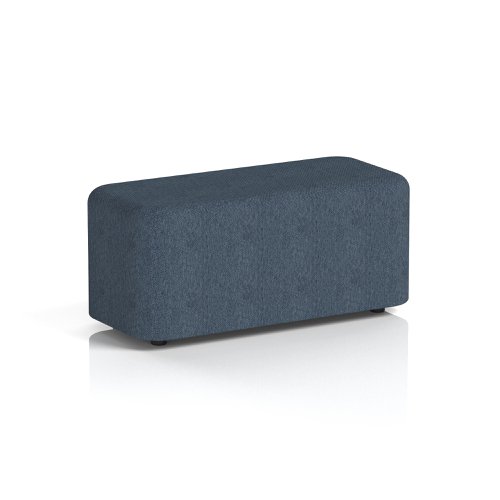 Harlestone Small Rectangular Stool In Rivet Fabric - Crucible Body And Top