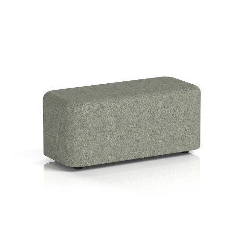 Harlestone Small Rectangular Stool In Rivet Fabric - Vitreous Body And Top