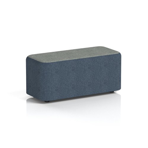 Harlestone Small Rectangular Stool In Rivet Fabric - Crucible Body Prime Top