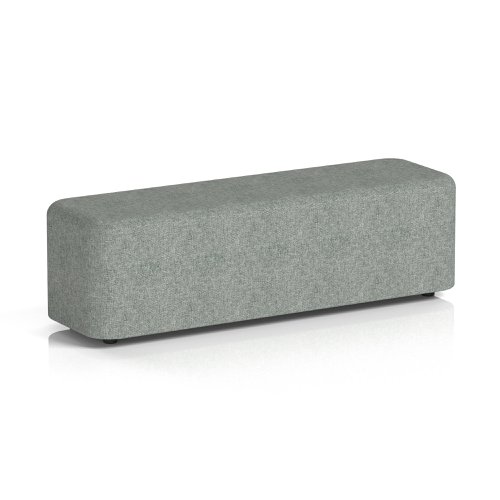 Harlestone Large Rectangular Stool In Rivet Fabric - Prime Body And Top