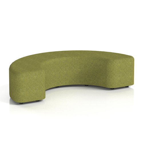 Harlestone 180 Degree Stool In Rivet Fabric - Olive Body And Top