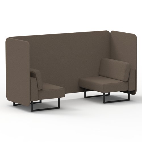 Brixworth 2 Seater Bench Booth With Black Legs In X2 Fabric Theory Panels And Sofa Brixworth 2 Seater Bench Booth With Black Legs In X2 Fabric Theory Panels And Sofa