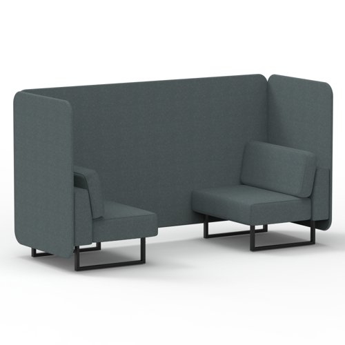 Brixworth 2 Seater Bench Booth With Black Legs In Main Line Flax Fabric Westminster Panels And Sofa