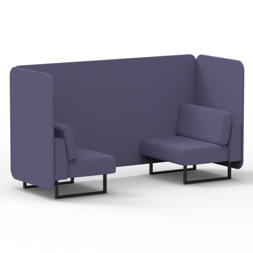 Brixworth 2 Seater Bench Booth With Black Legs In Synergy Fabric Order Panels And Sofa