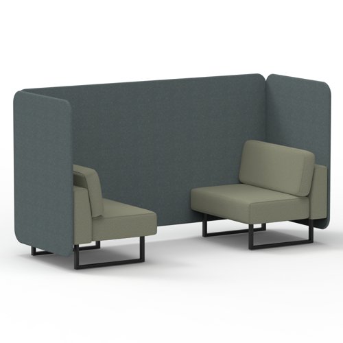 Brixworth 2 Seater Bench Booth With Black Legs In Main Line Flax Fabric Westminster Panels And Newbury Sofa