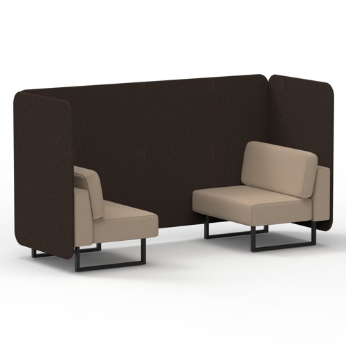 Brixworth 2 Seater Bench Booth With Black Legs In Synergy Fabric Wed Panels And Affix Sofa