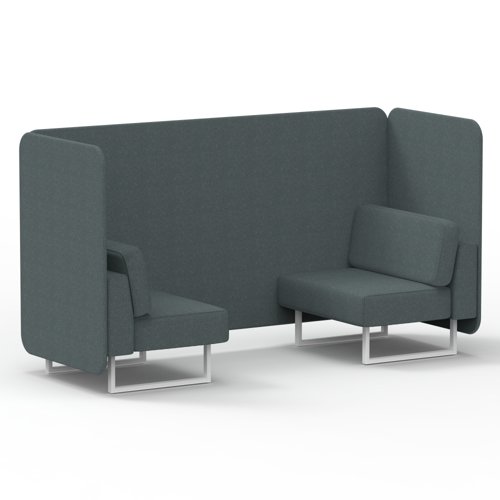 Brixworth 2 Seater Bench Booth With White Legs In Main Line Flax Fabric Westminster Panels And Sofa