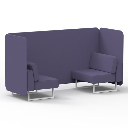 Brixworth 2 Seater Bench Booth With White Legs In Synergy Fabric Order Panels And Sofa
