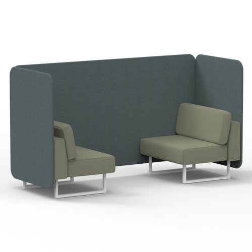 Brixworth 2 Seater Bench Booth With White Legs In Main Line Flax Fabric Westminster Panels And Newbury Sofa