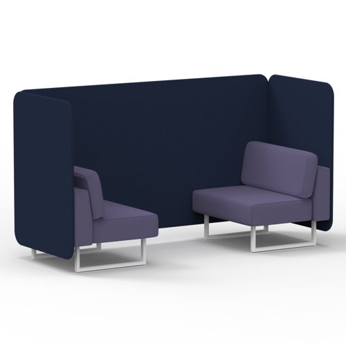 Brixworth 2 Seater Bench Booth With White Legs In Synergy Fabric Alike Panels And Order Sofa