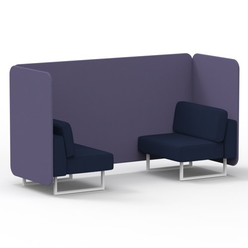 Brixworth 2 Seater Bench Booth With White Legs In Synergy Fabric Order Panels And Alike Sofa