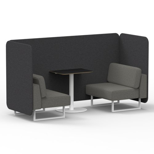 Brixworth 2 Seater Bench Booth With White Legs And Black Table With White Leg In X2 Fabric Arithmetic Panels And Number Sofa Brixworth 2 Seater Bench Booth With White Legs And Black Table With White Leg In X2 Fabric Arithmetic Panels And Number Sofa