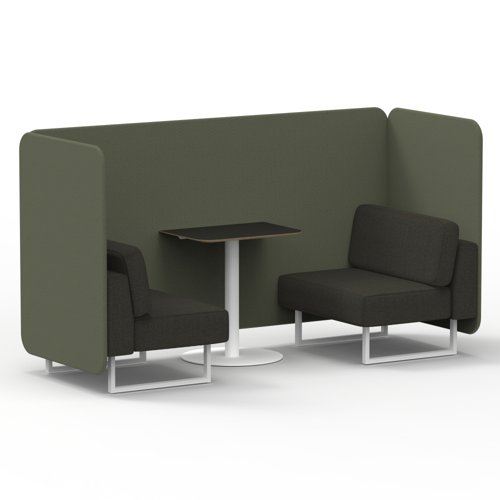Brixworth 2 Seater Bench Booth With White Legs And Black Table With White Leg In Main Line Flax Fabric Monument Panels And Temple Sofa Brixworth 2 Seater Bench Booth With White Legs And Black Table With White Leg In Main Line Flax Fabric Monument Panels And Temple Sofa