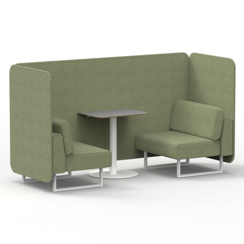 Brixworth 2 Seater Bench Booth With White Legs And Grey Table With White Leg In Rivet Fabric Burnish Panels And Sofa Brixworth 2 Seater Bench Booth With White Legs And Grey Table With White Leg In Rivet Fabric Burnish Panels And Sofa