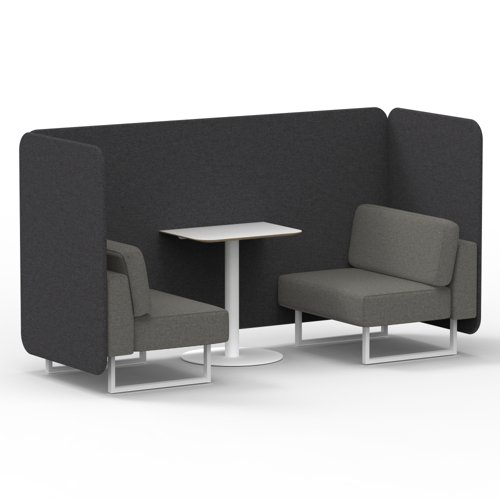 Brixworth 2 Seater Bench Booth With White Legs And White Table With White Leg In X2 Fabric Arithmetic Panels And Number Sofa Brixworth 2 Seater Bench Booth With White Legs And White Table With White Leg In X2 Fabric Arithmetic Panels And Number Sofa