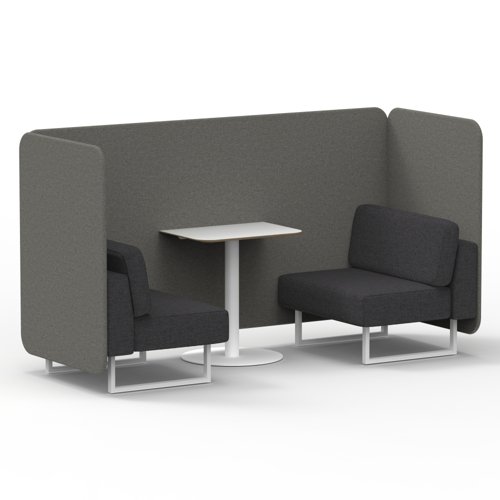 Brixworth 2 Seater Bench Booth With White Legs And White Table With White Leg In X2 Fabric Number Panels And Arithmetic Sofa Brixworth 2 Seater Bench Booth With White Legs And White Table With White Leg In X2 Fabric Number Panels And Arithmetic Sofa