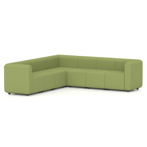 Mawsley Modular Seating Set L-Shaped Corner Sofa 7 Seater With Arms in Era - Endurance