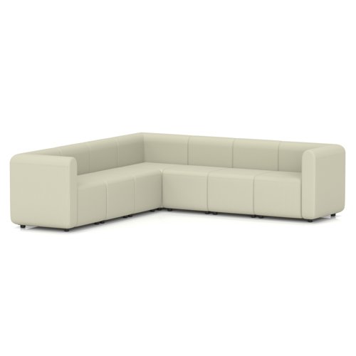Mawsley Modular Seating Set L-Shaped Corner Sofa 7 Seater With Arms in Era - Futurist